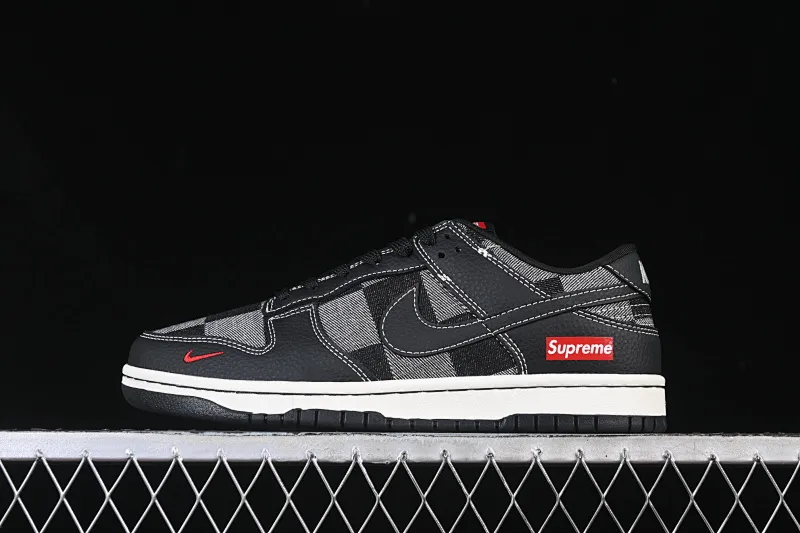 All categories Nk SB Dunk Series Nk SB Dunk Low High-end customized low-top sneakers Nike SB Dunk Low Sup co-branded black and gray style High-end customized low-top casual sneakers SC0601-462